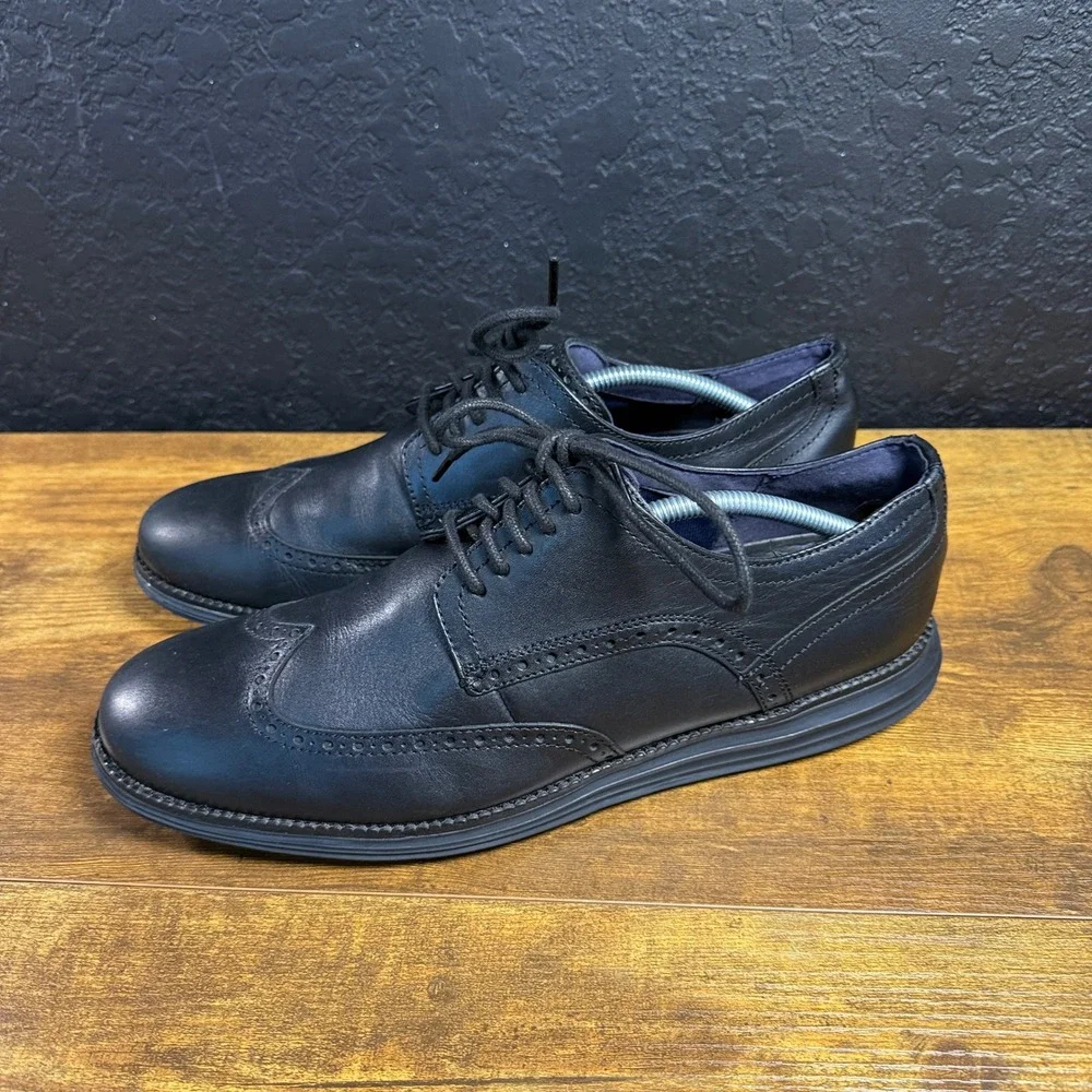 Cole Haan OriginalGrand C27984 Black Leather Wingtip Oxford Mens 12M